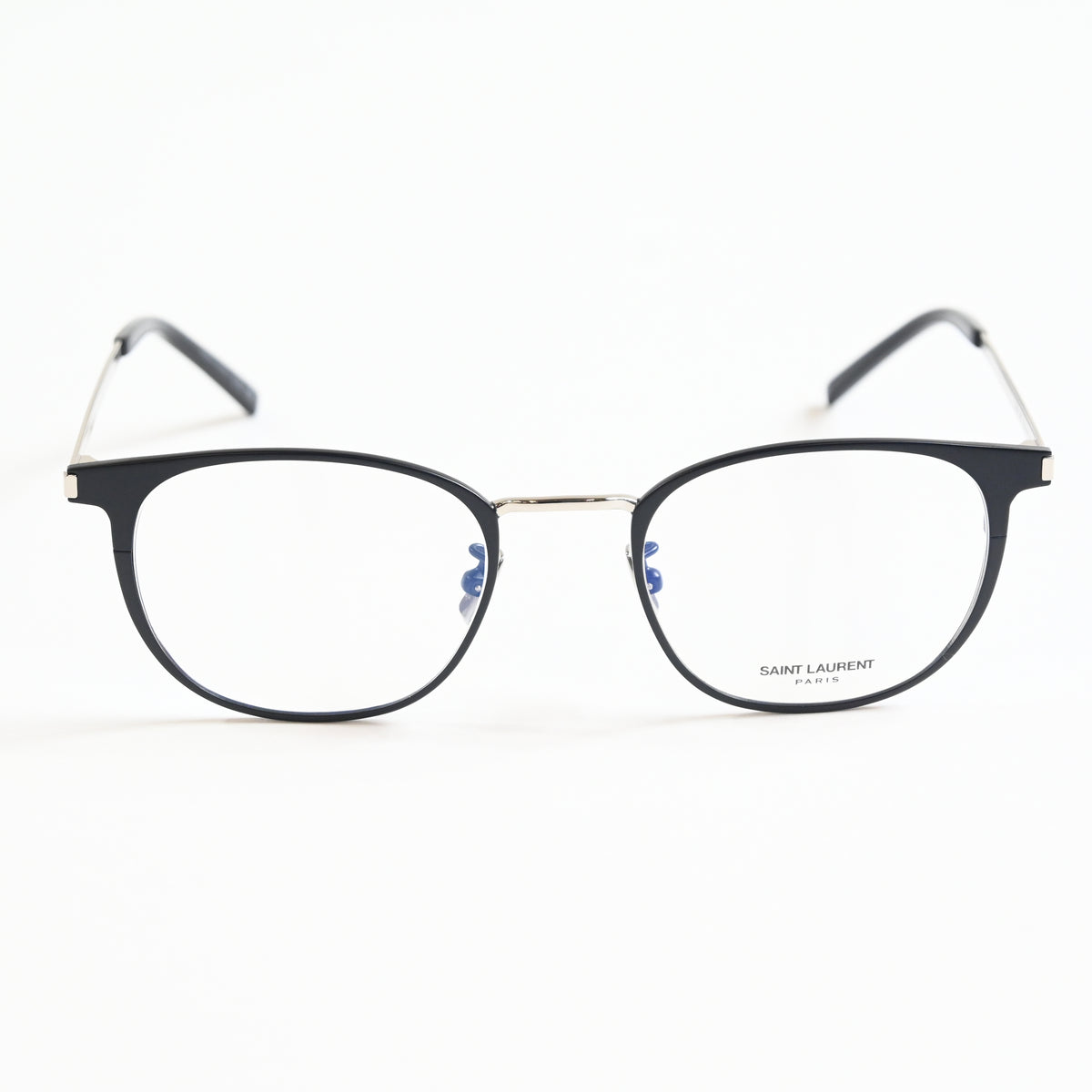 Yves Saint Laurent SL-584O 002 Unisex Authentic Eyeglasses Black/Silver 51 - New