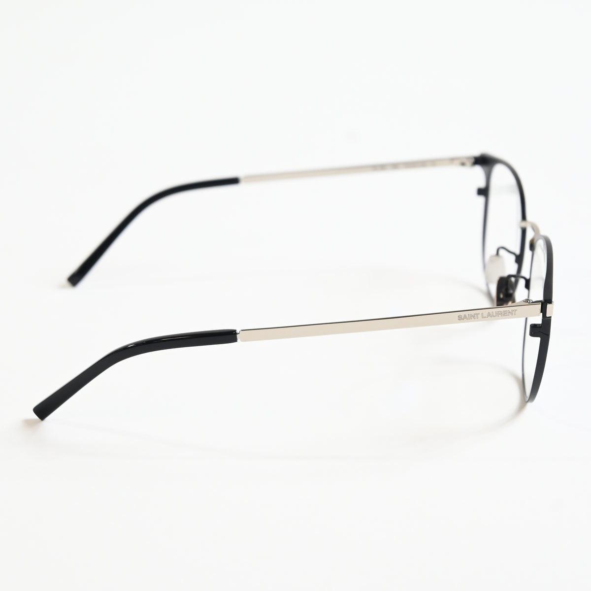 Yves Saint Laurent SL-584O 002 Unisex Authentic Eyeglasses Black/Silver 51 - New