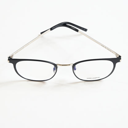 Yves Saint Laurent SL-584O 002 Unisex Authentic Eyeglasses Black/Silver 51 - New