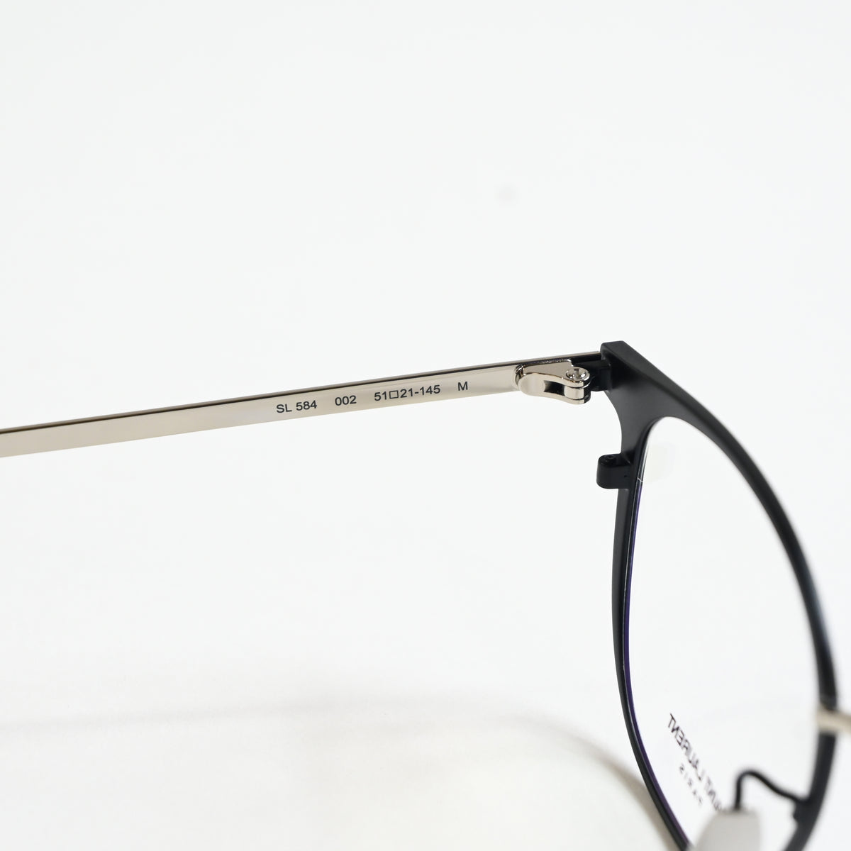 Yves Saint Laurent SL-584O 002 Unisex Authentic Eyeglasses Black/Silver 51 - New