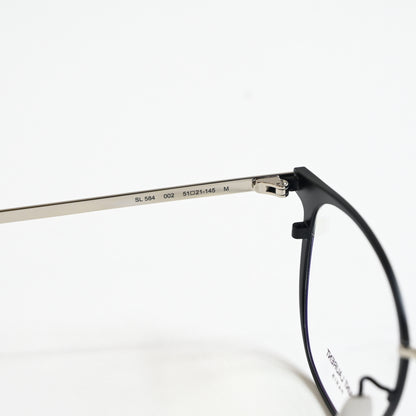 Yves Saint Laurent SL-584O 002 Unisex Authentic Eyeglasses Black/Silver 51 - New