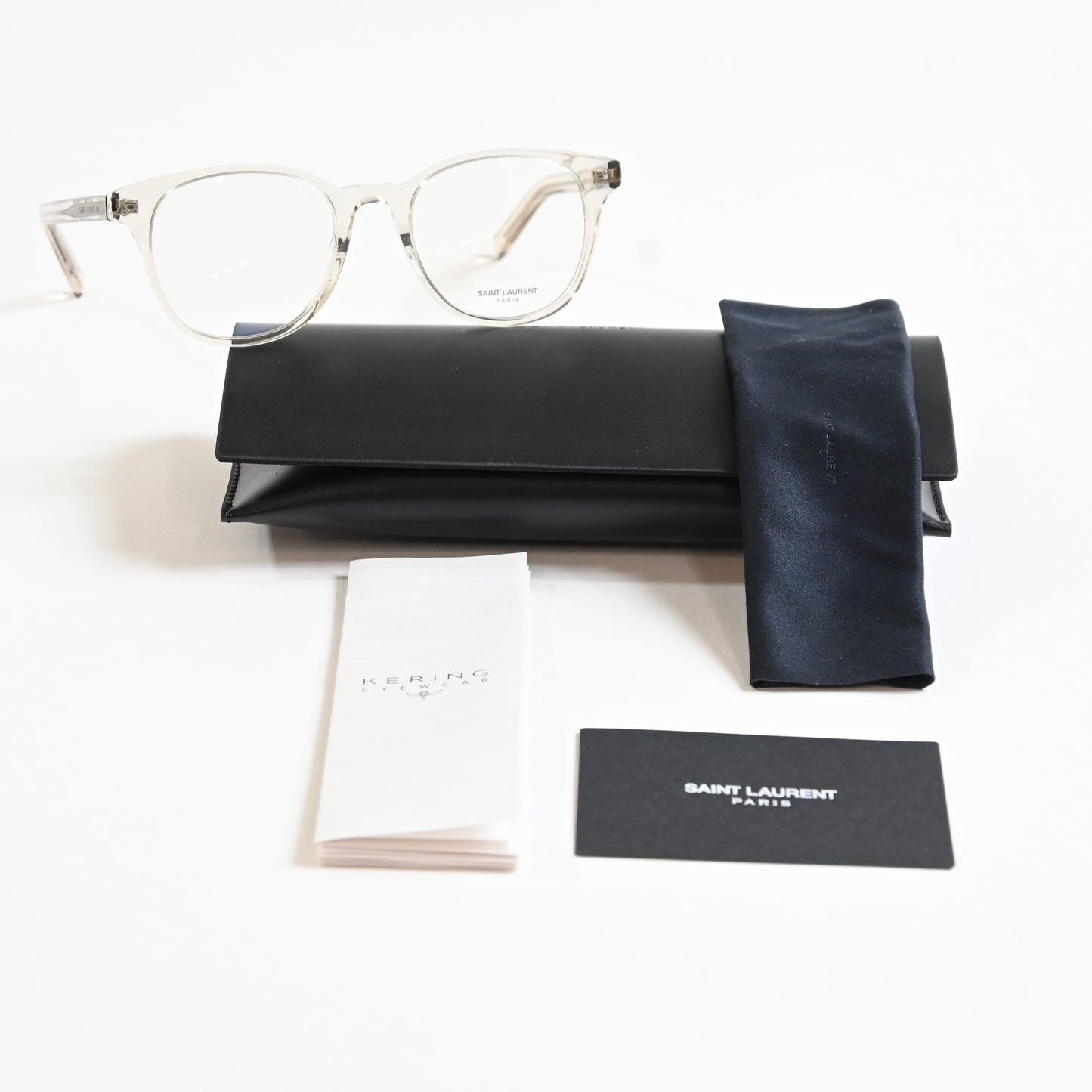 Yves Saint Laurent SL-523O 003 Mens Authentic Eyeglasses Beige, 50mm - New