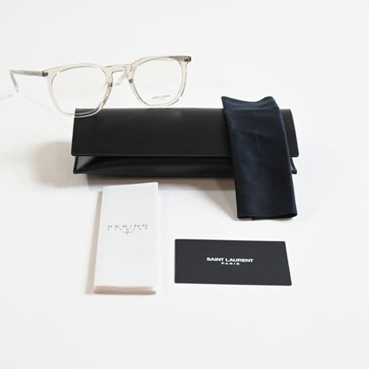 Yves Saint Laurent SL623O 004 Mens Authentic Eyeglasses Clear Beige, 49mm - New
