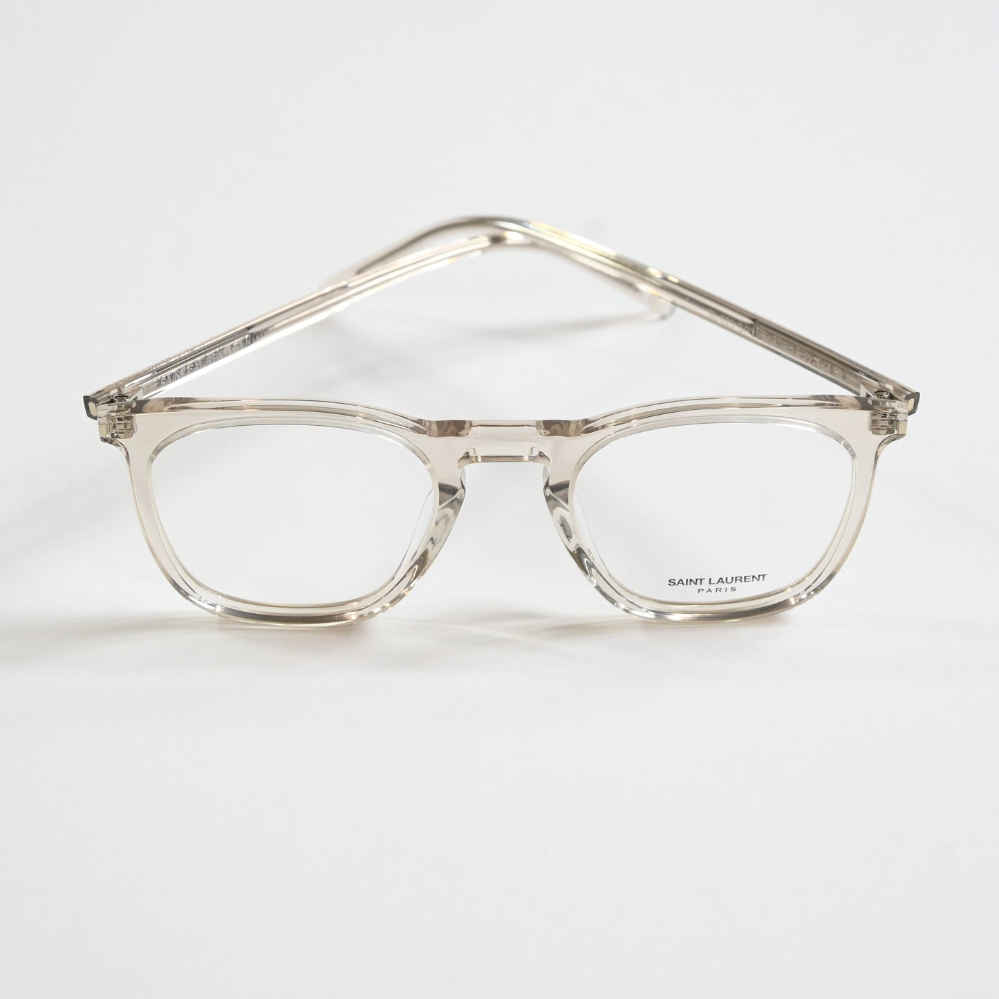 Yves Saint Laurent SL623O 004 Mens Authentic Eyeglasses Clear Beige, 49mm - New