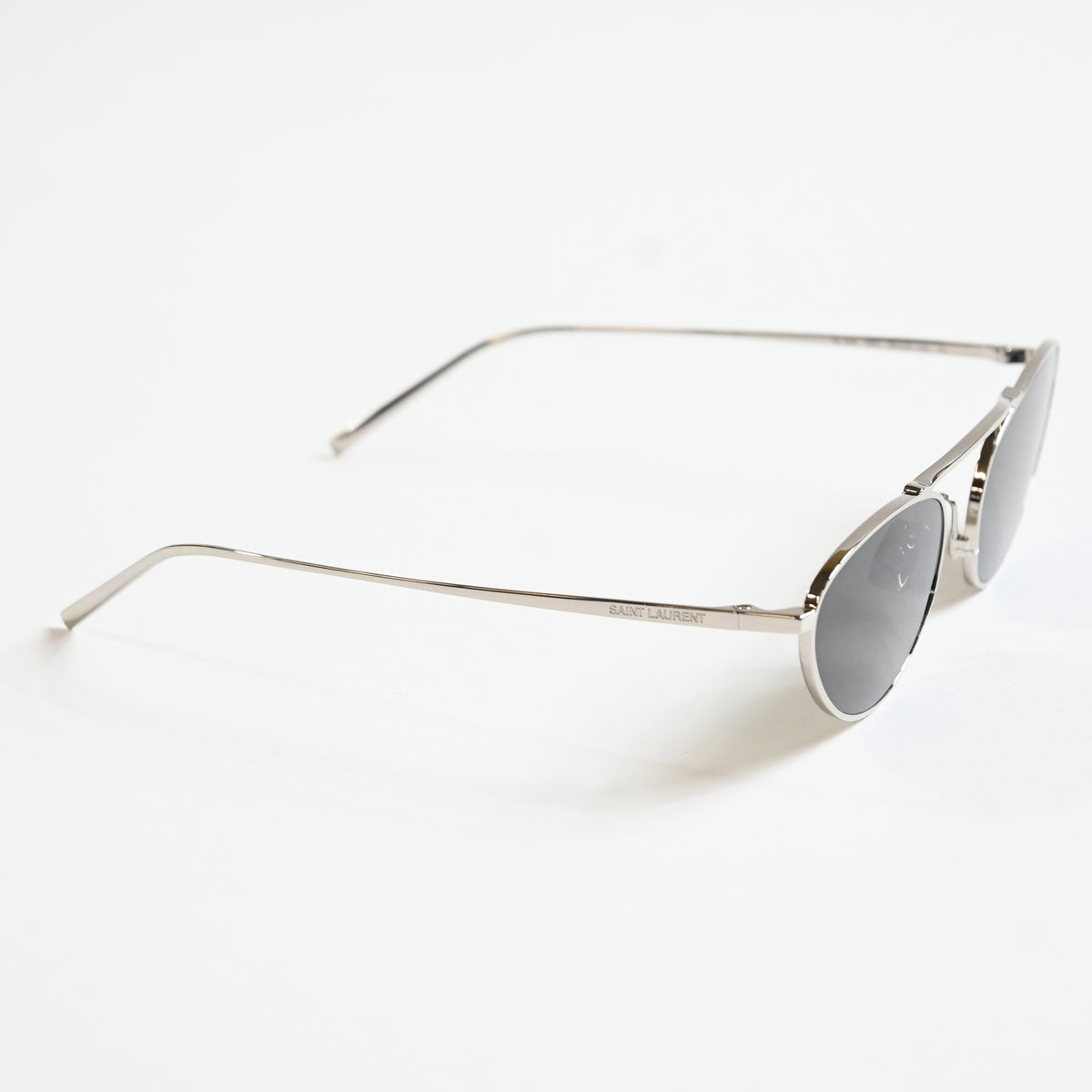 Yves Saint Laurent SL-538S 002 Unisex Authentic Sunglasses Silver/Gray, 58 - New