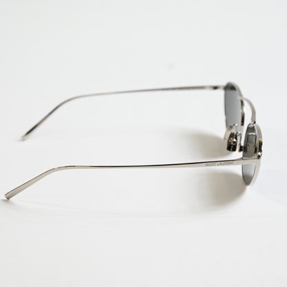 Yves Saint Laurent SL-538S 002 Unisex Authentic Sunglasses Silver/Gray, 58 - New