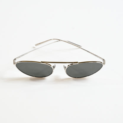 Yves Saint Laurent SL-538S 002 Unisex Authentic Sunglasses Silver/Gray, 58 - New