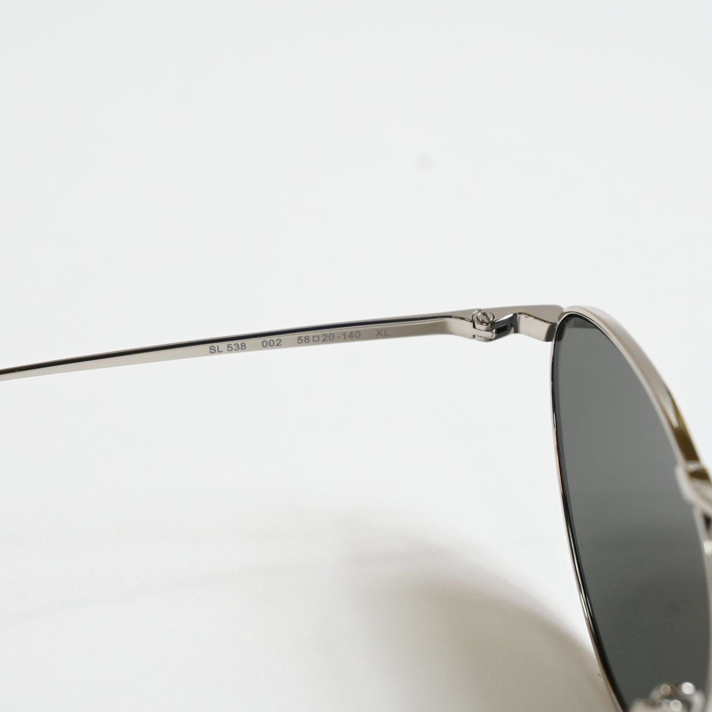 Yves Saint Laurent SL-538S 002 Unisex Authentic Sunglasses Silver/Gray, 58 - New