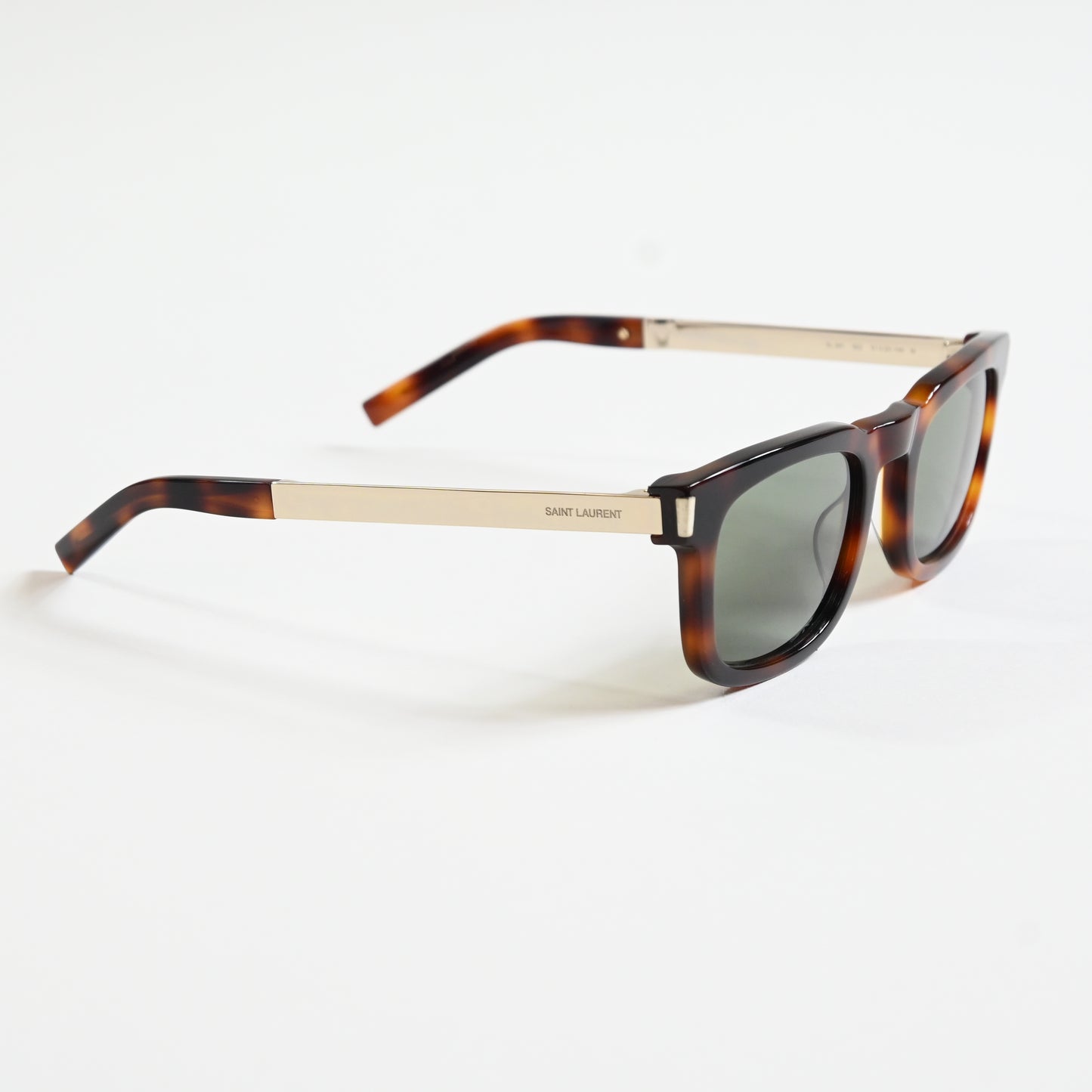 Yves Saint Laurent SL-581S 002 Mens Authentic Sunglasses Havana/Green, 51 - New