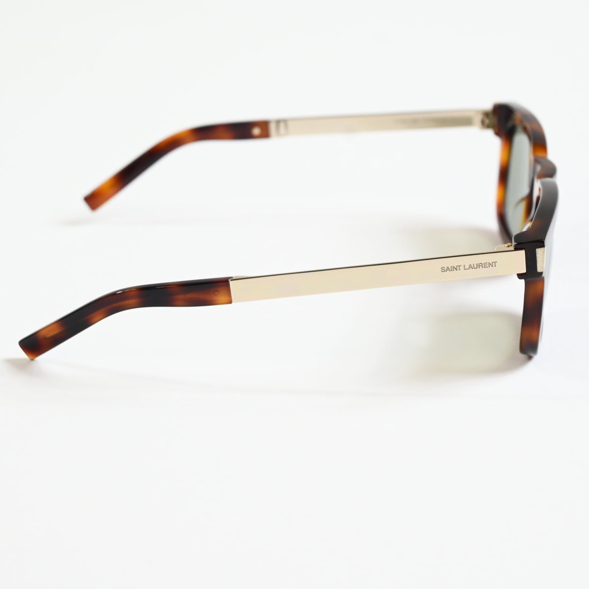 Yves Saint Laurent SL-581S 002 Mens Authentic Sunglasses Havana/Green, 51 - New