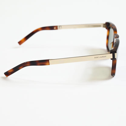 Yves Saint Laurent SL-581S 002 Mens Authentic Sunglasses Havana/Green, 51 - New