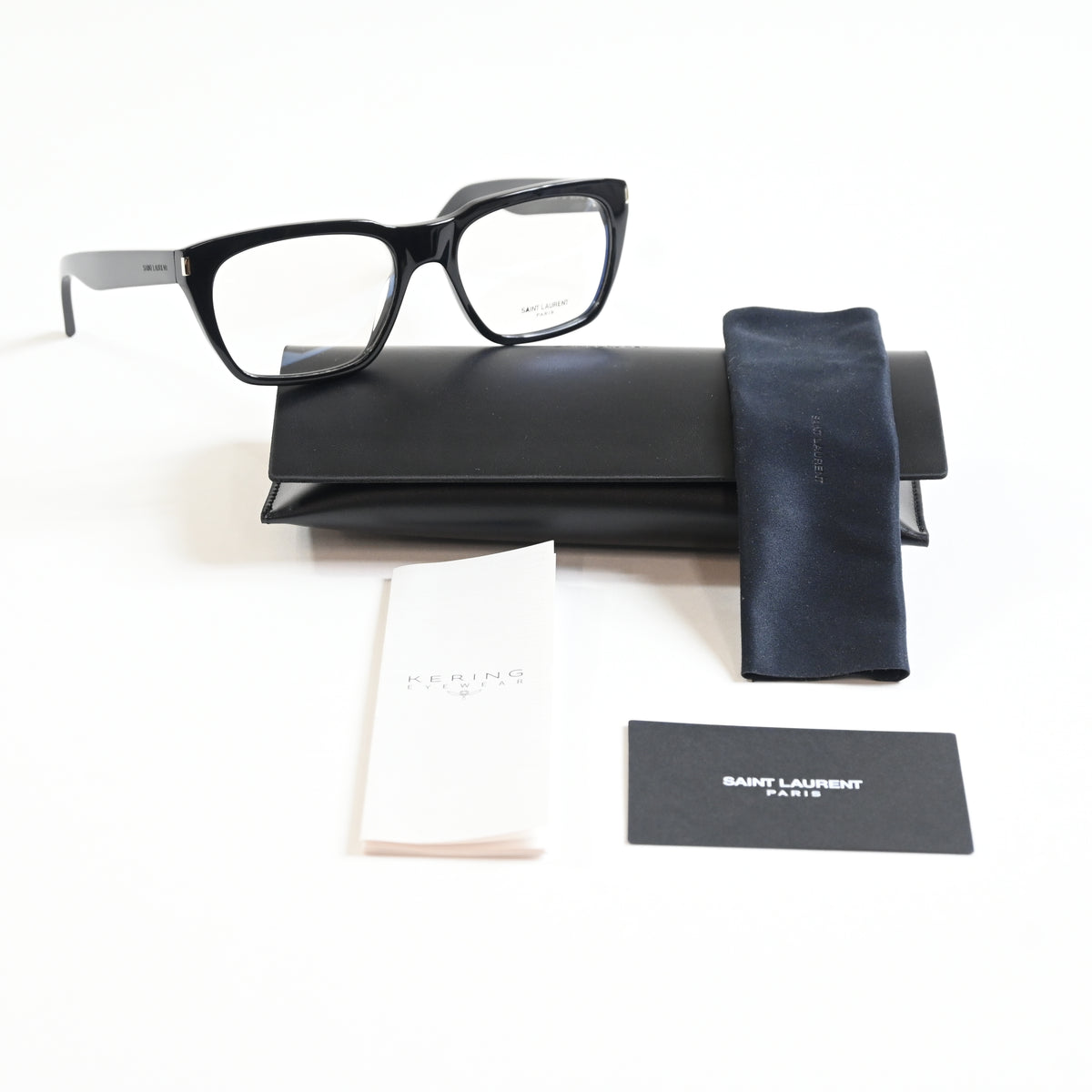 Yves Saint Laurent SL-598O 001 Mens Authentic Eyeglasses Black, 56mm - New