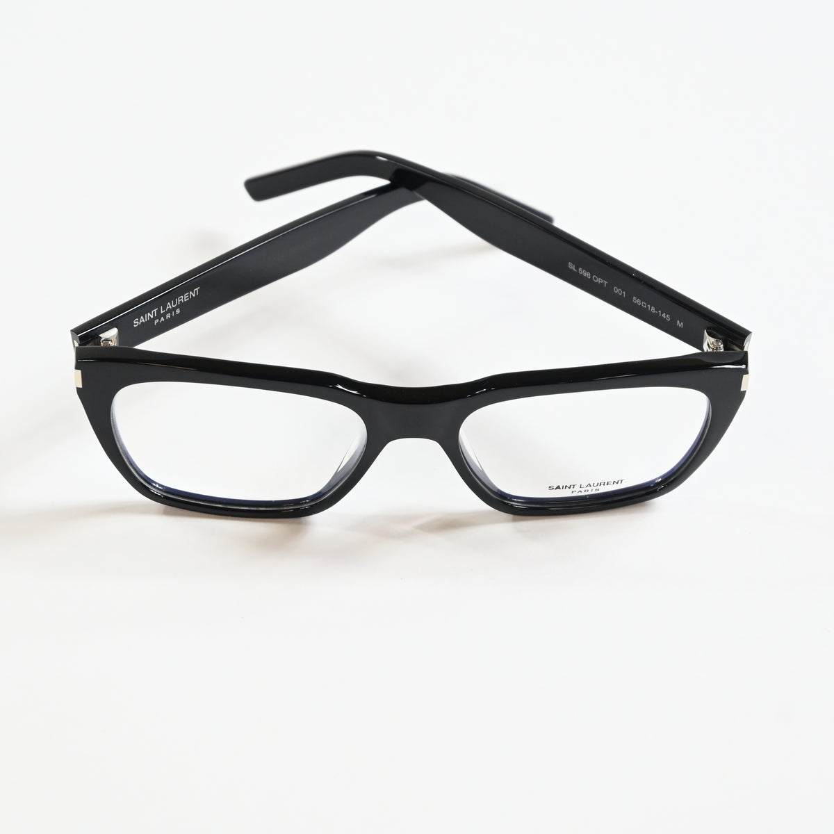Yves Saint Laurent SL-598O 001 Mens Authentic Eyeglasses Black, 56mm - New