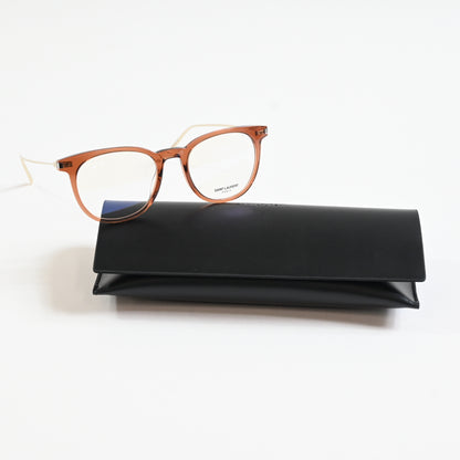 Yves Saint Laurent SL-579O 003 Mens Authentic Eyeglasses Brown/Gold, 49mm - New