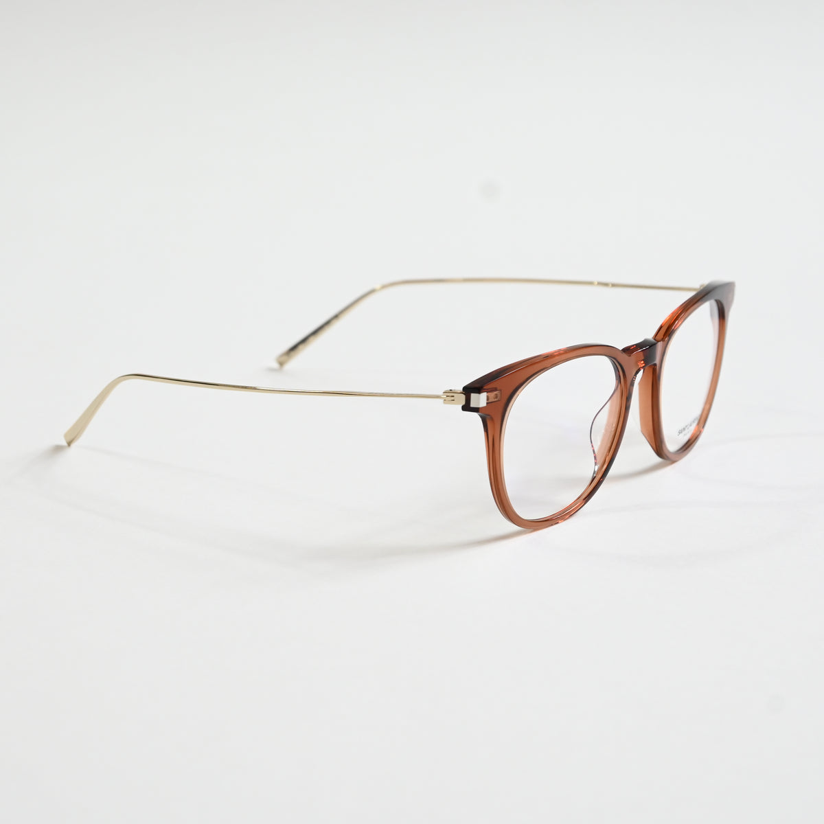 Yves Saint Laurent SL-579O 003 Mens Authentic Eyeglasses Brown/Gold, 49mm - New