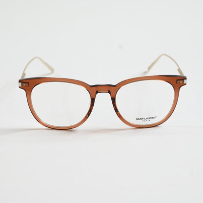 Yves Saint Laurent SL-579O 003 Mens Authentic Eyeglasses Brown/Gold, 49mm - New
