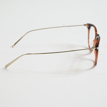 Yves Saint Laurent SL-579O 003 Mens Authentic Eyeglasses Brown/Gold, 49mm - New