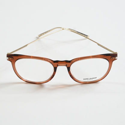 Yves Saint Laurent SL-579O 003 Mens Authentic Eyeglasses Brown/Gold, 49mm - New