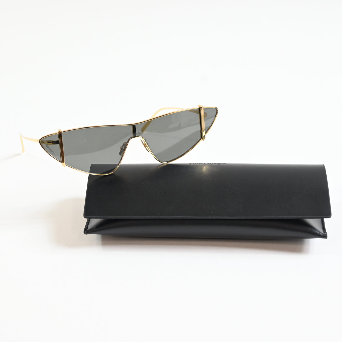 Yves Saint Laurent SL536 003 Womens Authentic Sunglasses Gold/Gray, 99mm - New