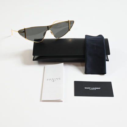 Yves Saint Laurent SL536 003 Womens Authentic Sunglasses Gold/Gray, 99mm - New
