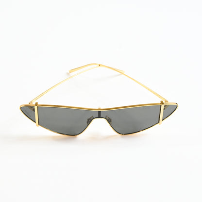 Yves Saint Laurent SL536 003 Womens Authentic Sunglasses Gold/Gray, 99mm - New