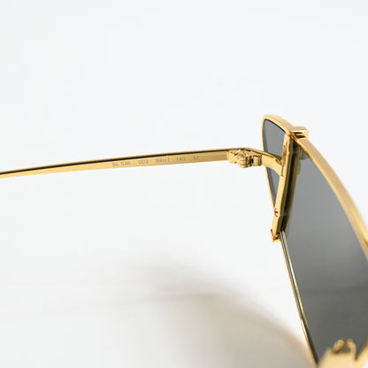 Yves Saint Laurent SL536 003 Womens Authentic Sunglasses Gold/Gray, 99mm - New