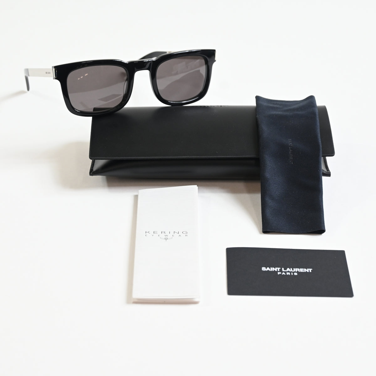 Yves Saint Laurent SL-581S 001 Unisex Authentic Sunglasses Black/Gray, 51 - New