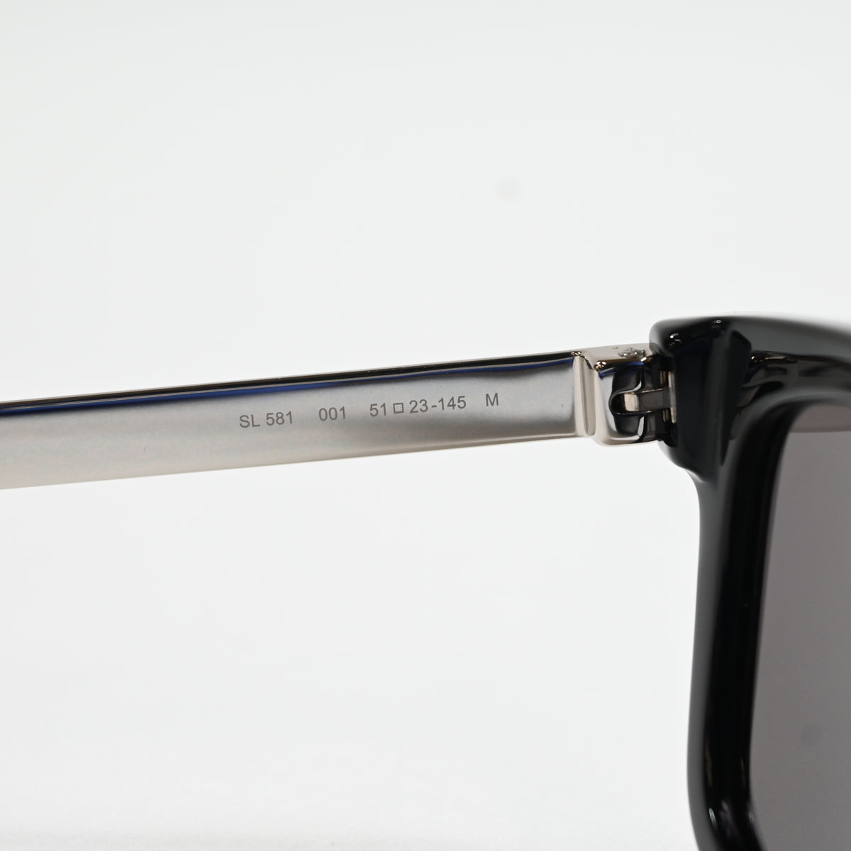 Yves Saint Laurent SL-581S 001 Unisex Authentic Sunglasses Black/Gray, 51 - New