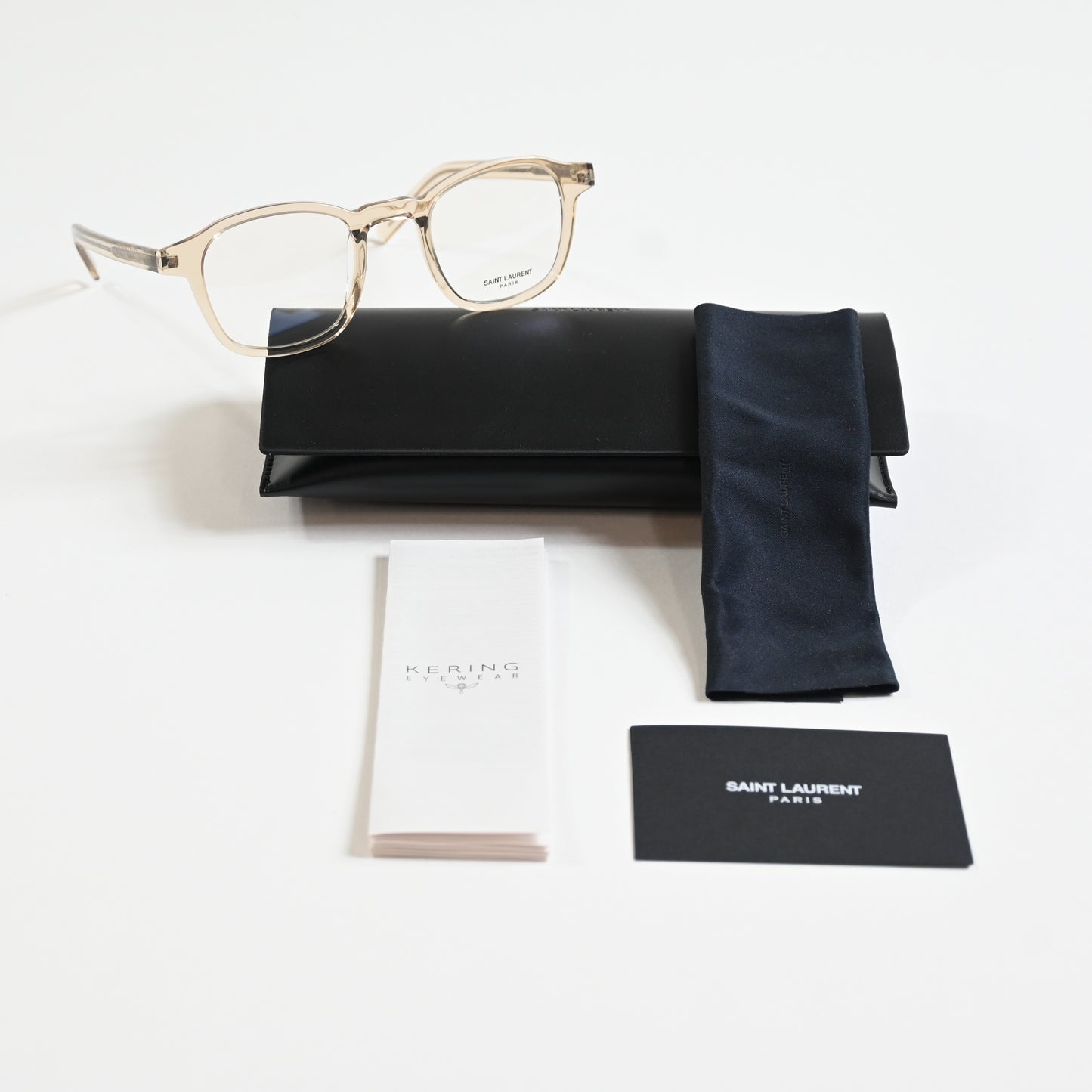 Yves Saint Laurent SL-549O-SLIM 004 Mens Authentic Eyeglasses Yellow, 47 - New
