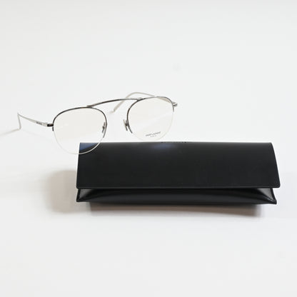 Yves Saint Laurent SL-576O 001 Unisex Authentic Eyeglasses Clear Silver 51 - New