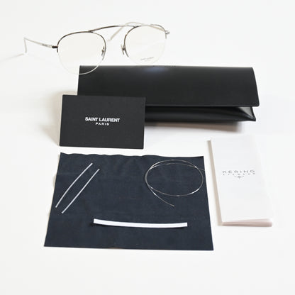 Yves Saint Laurent SL-576O 001 Unisex Authentic Eyeglasses Clear Silver 51 - New