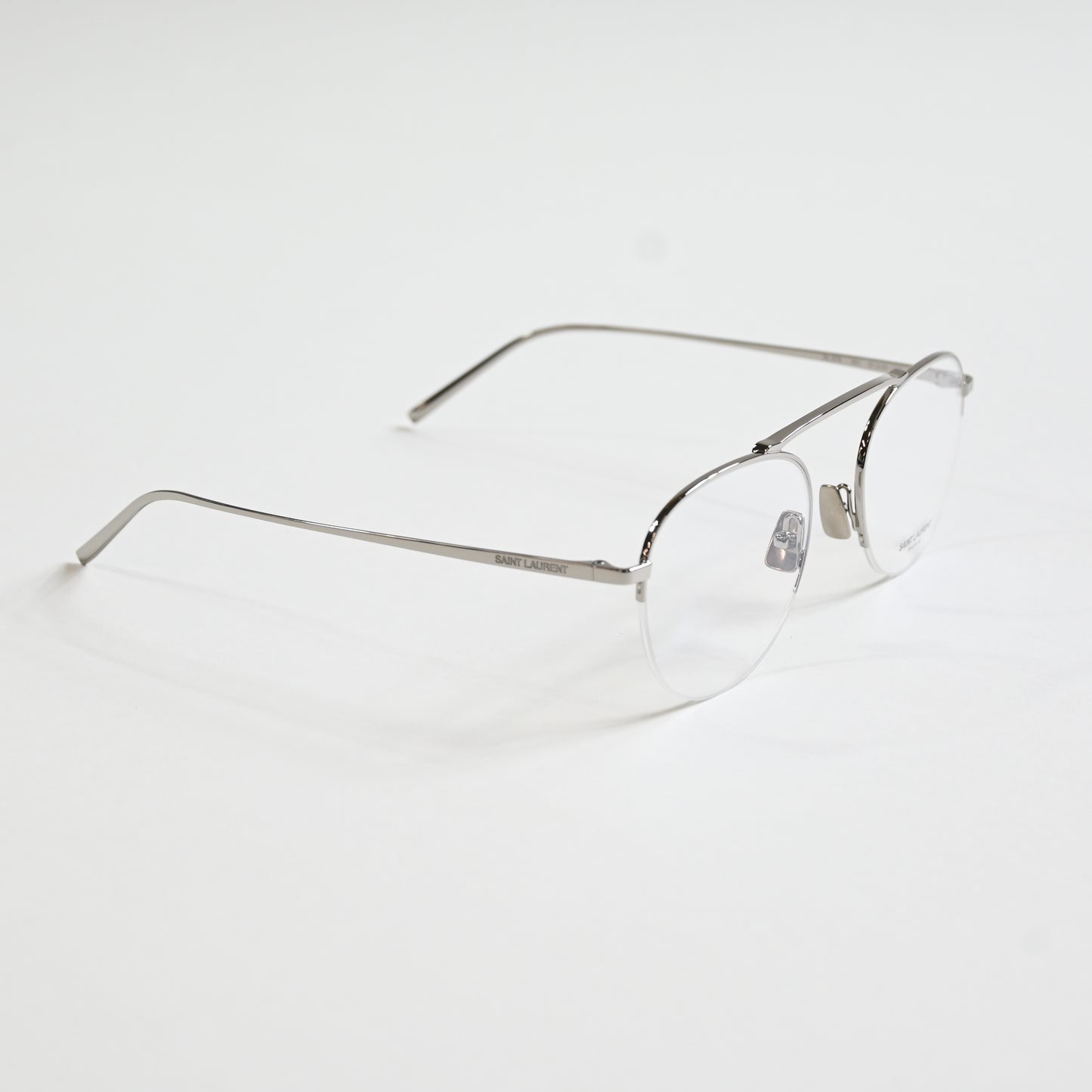 Yves Saint Laurent SL-576O 001 Unisex Authentic Eyeglasses Clear Silver 51 - New