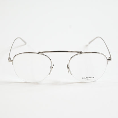 Yves Saint Laurent SL-576O 001 Unisex Authentic Eyeglasses Clear Silver 51 - New