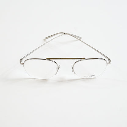 Yves Saint Laurent SL-576O 001 Unisex Authentic Eyeglasses Clear Silver 51 - New