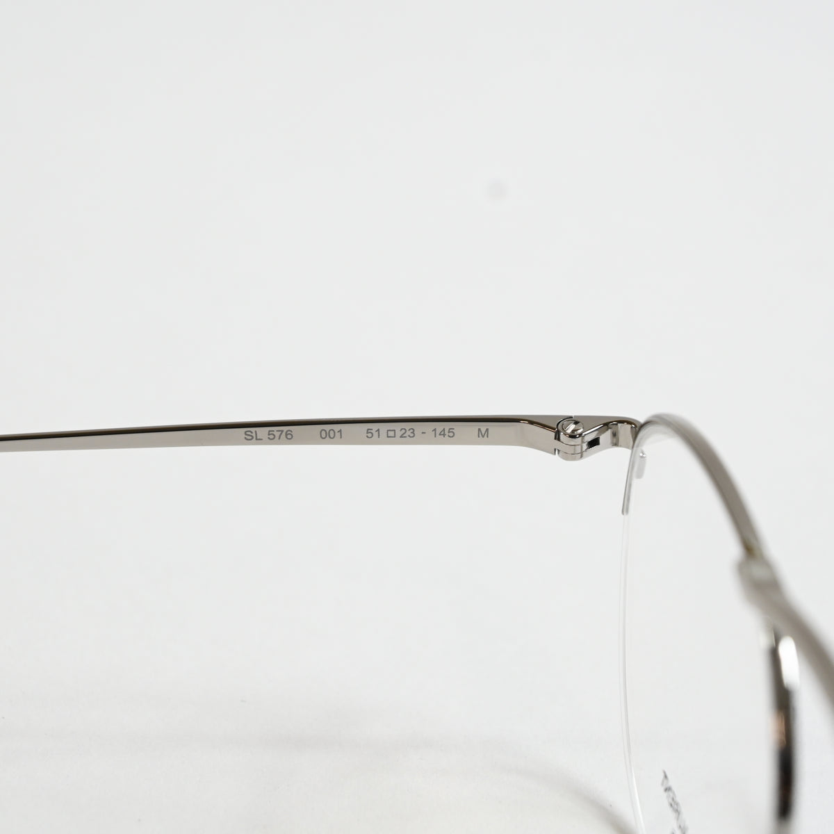 Yves Saint Laurent SL-576O 001 Unisex Authentic Eyeglasses Clear Silver 51 - New
