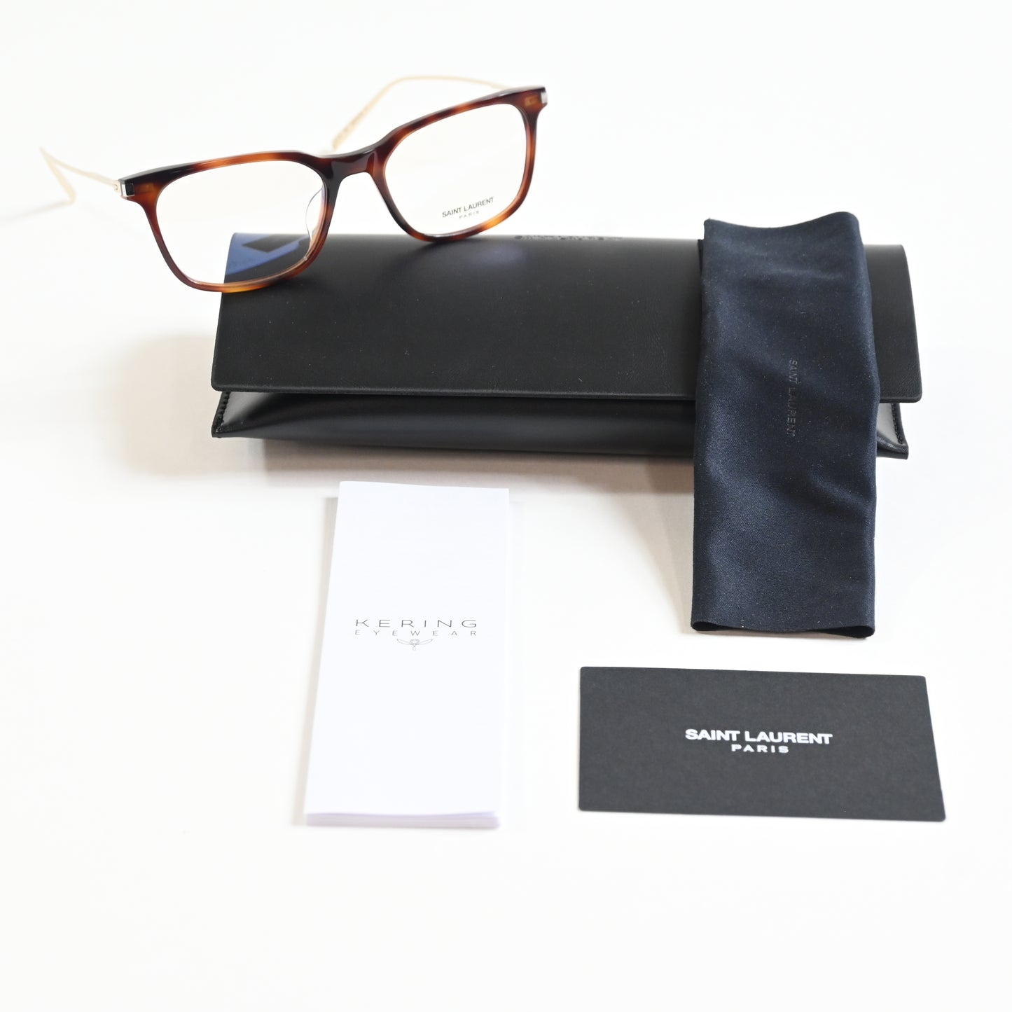 Yves Saint Laurent SL-578O 002 Womens Authentic Eyeglasses Havana/Gold, 48 - New