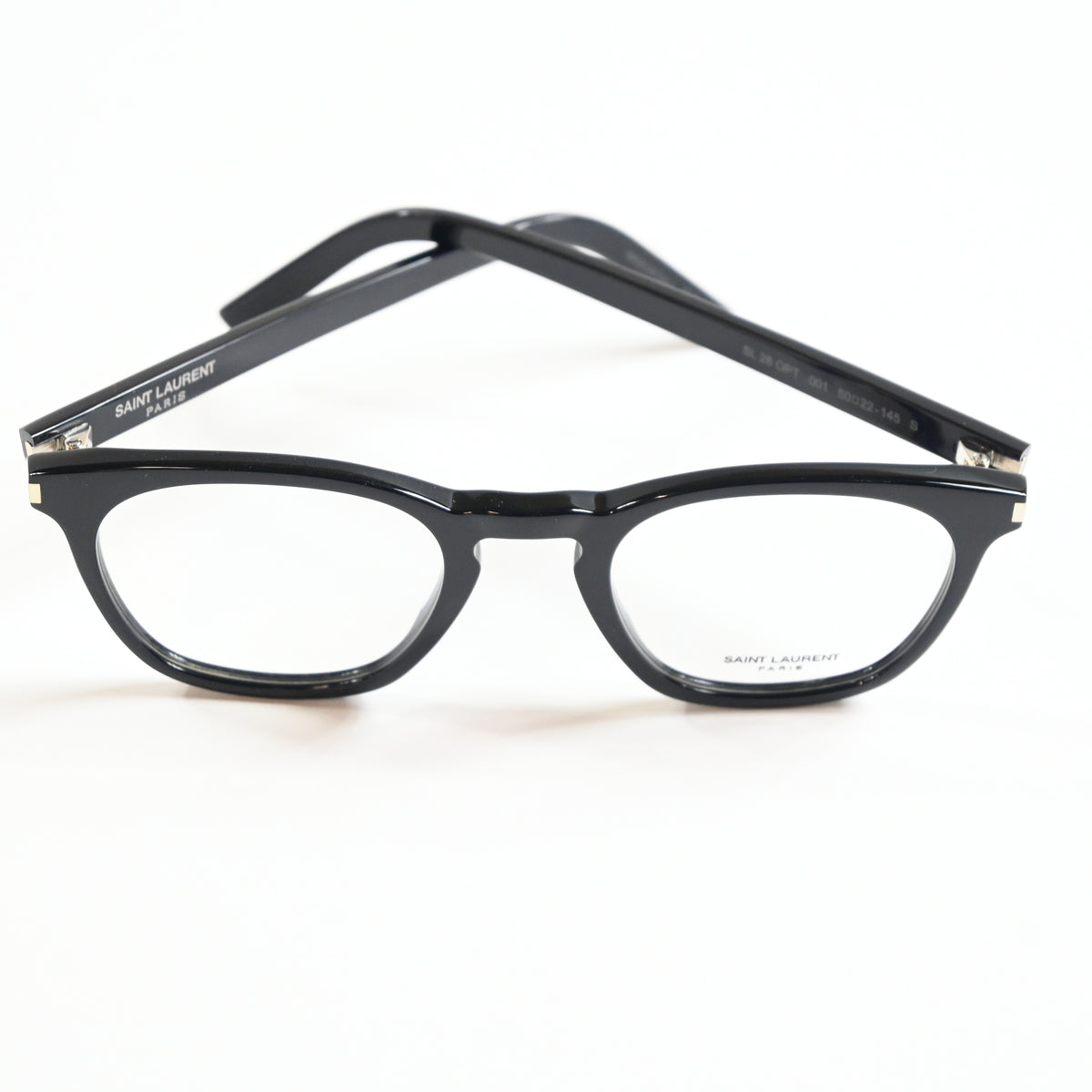 Yves Saint Laurent SL-28O 001 Unisex Authentic Eyeglasses Black, 50mm - New