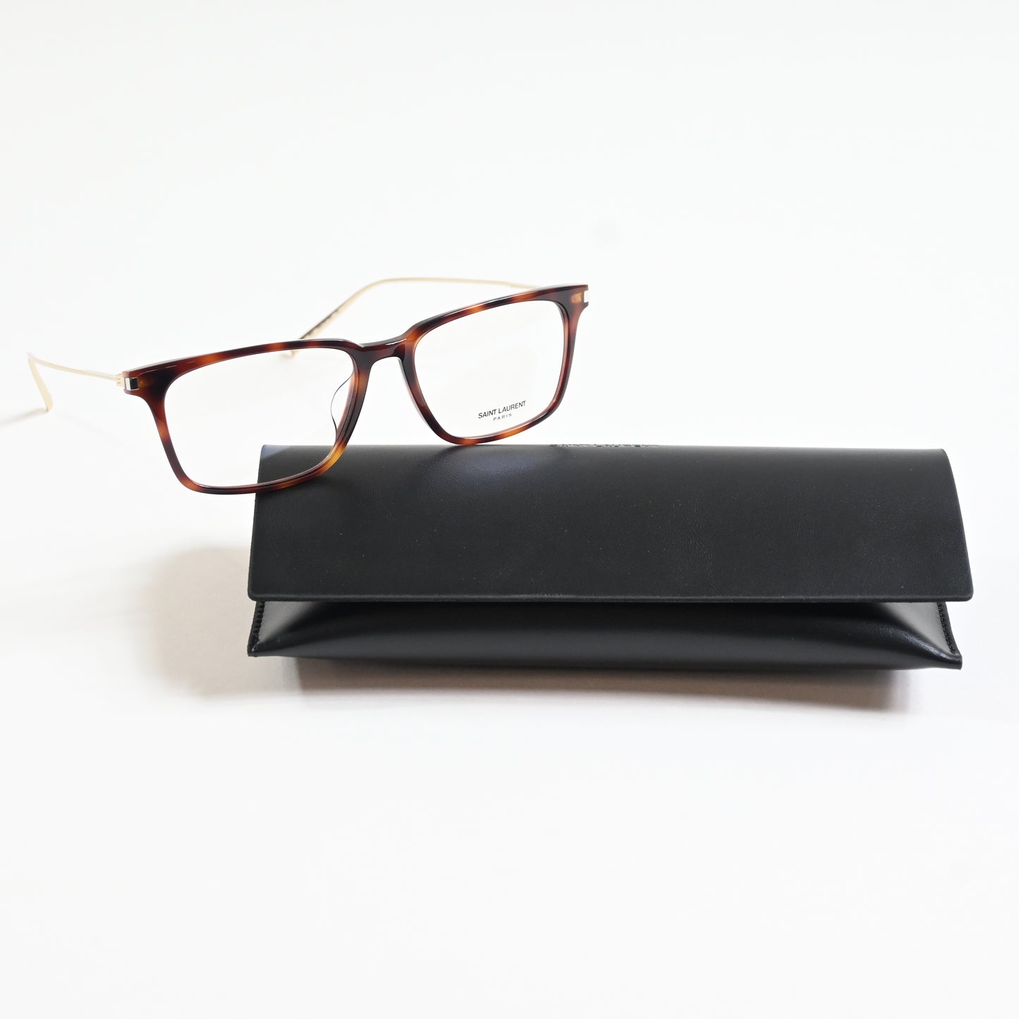 Yves Saint Laurent SL-625O 002 Mens Authentic Eyeglasses Havana/Gold, 55mm - New