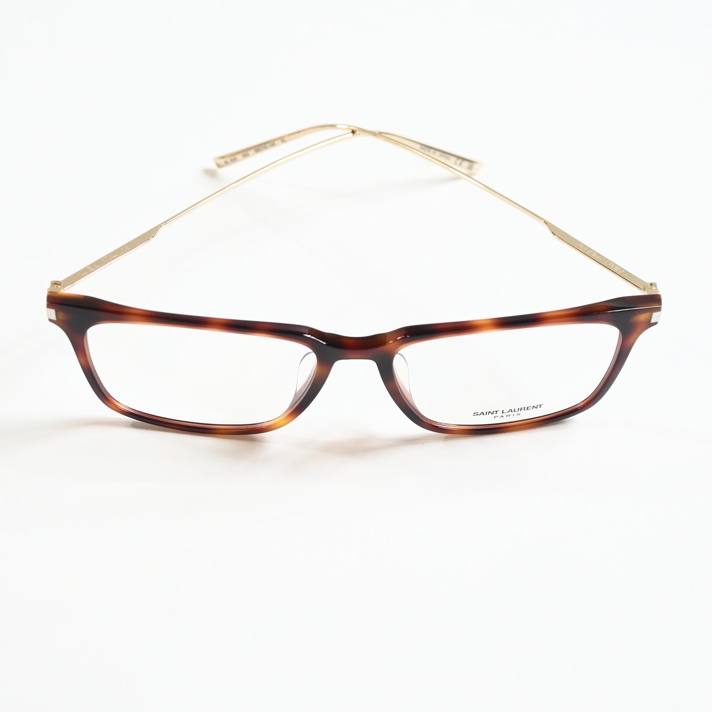 Yves Saint Laurent SL-625O 002 Mens Authentic Eyeglasses Havana/Gold, 55mm - New
