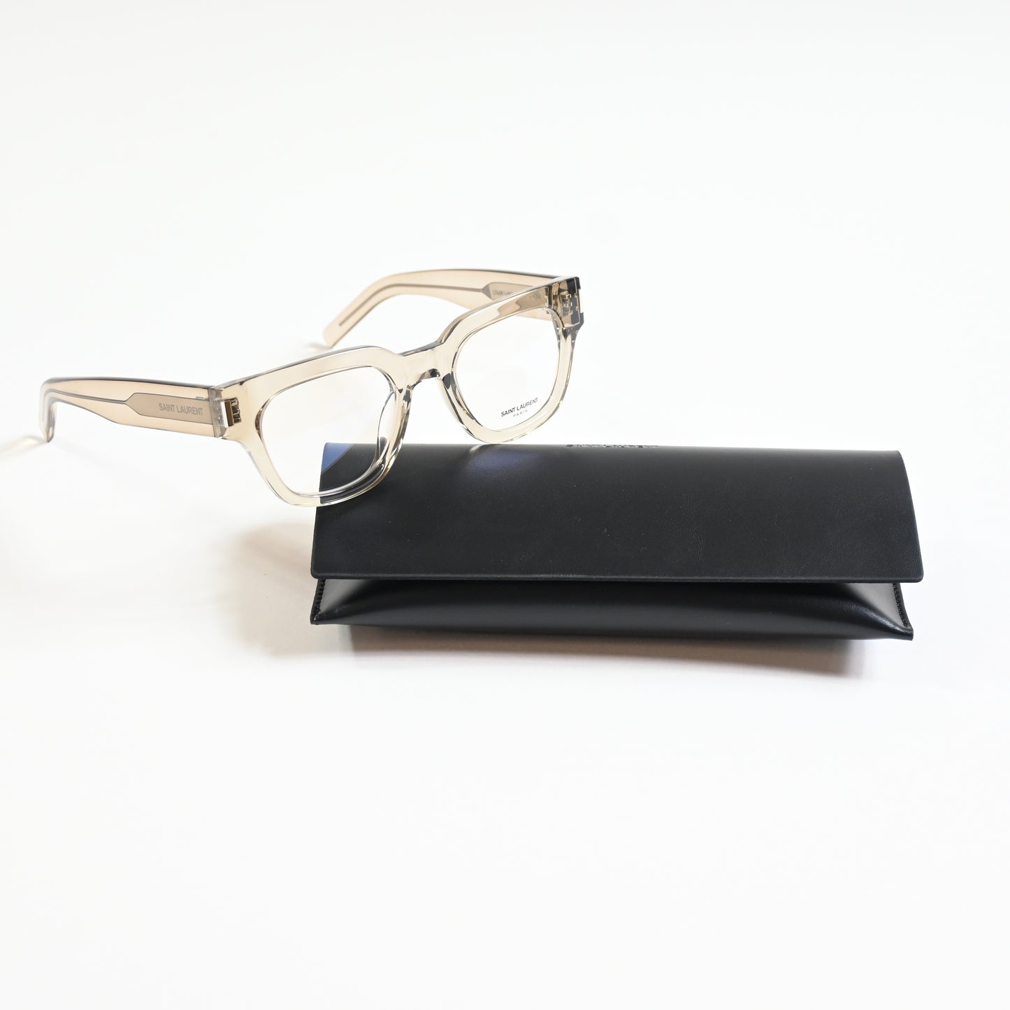 Yves Saint Laurent SL-661O 003 Unisex Authentic Eyeglasses Clear Beige, 50 - New