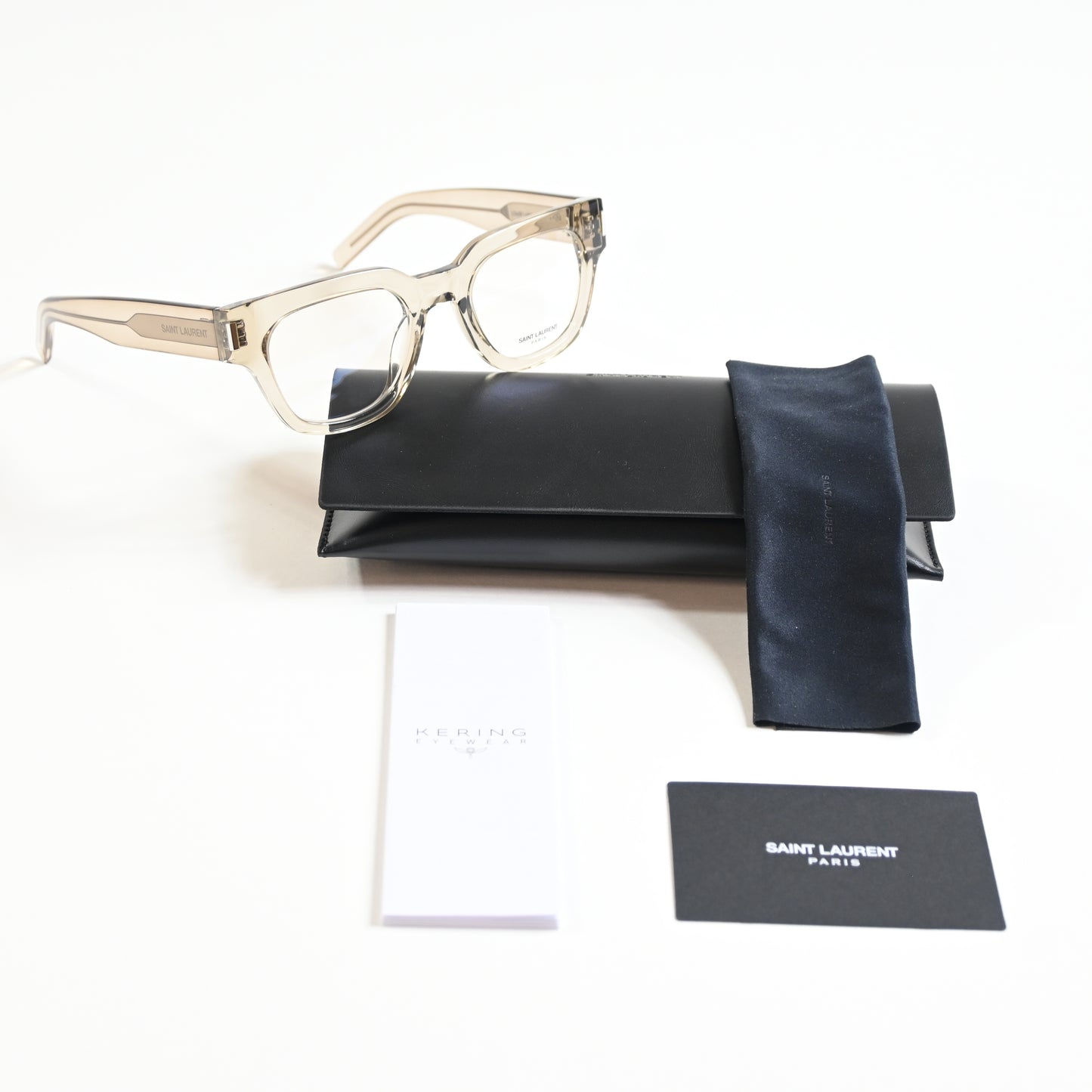 Yves Saint Laurent SL-661O 003 Unisex Authentic Eyeglasses Clear Beige, 50 - New