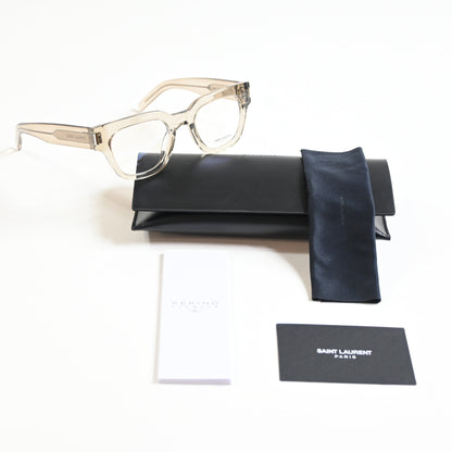 Yves Saint Laurent SL-661O 003 Unisex Authentic Eyeglasses Clear Beige, 50 - New