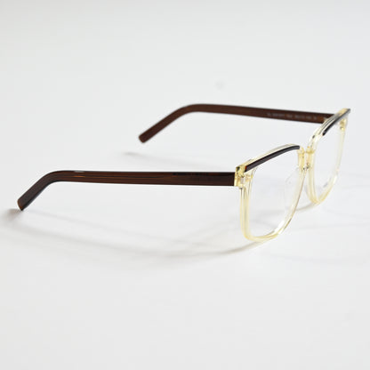Yves Saint Laurent SL-599O 004 Mens Authentic Eyeglasses Yellow/Brown, 58 - New