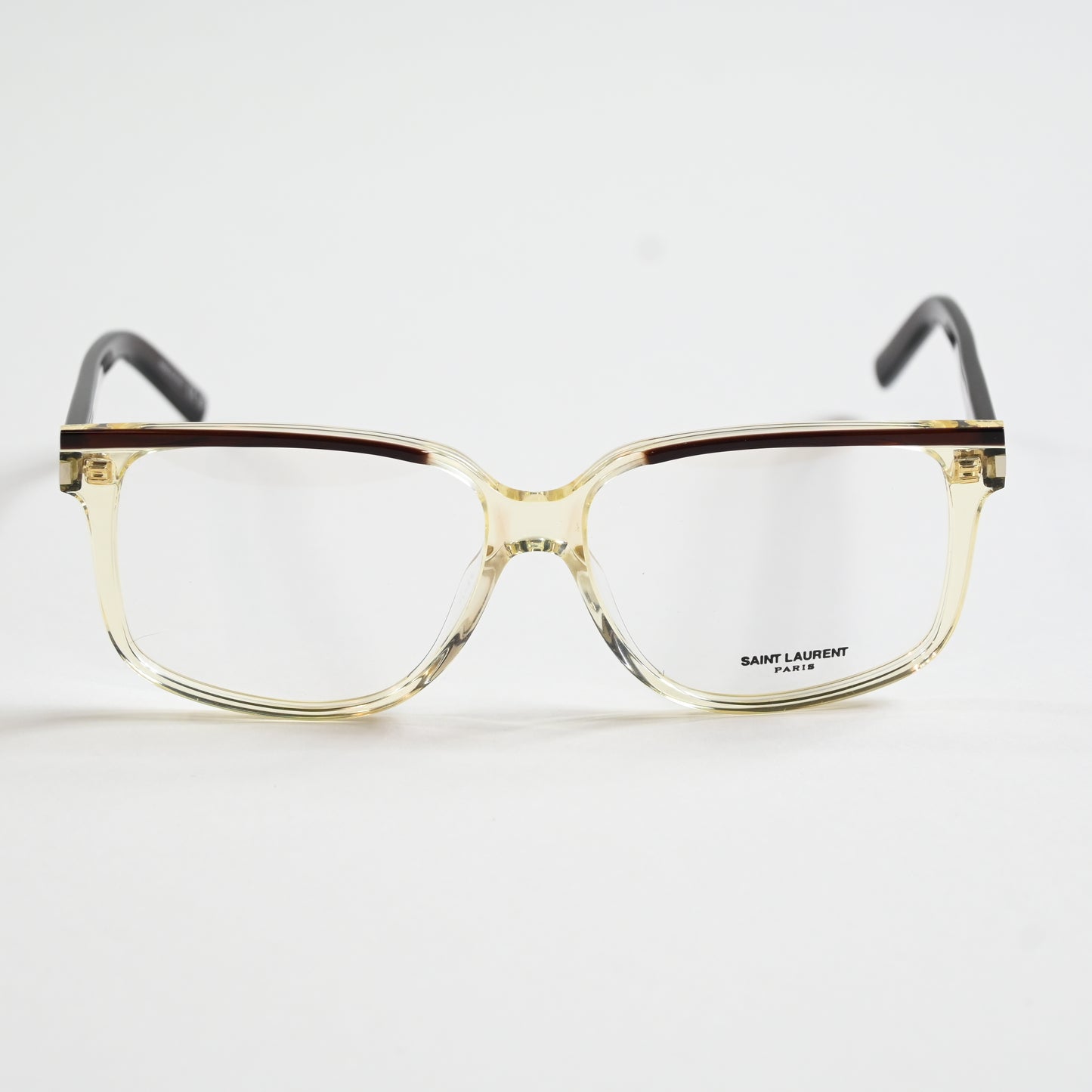 Yves Saint Laurent SL-599O 004 Mens Authentic Eyeglasses Yellow/Brown, 58 - New