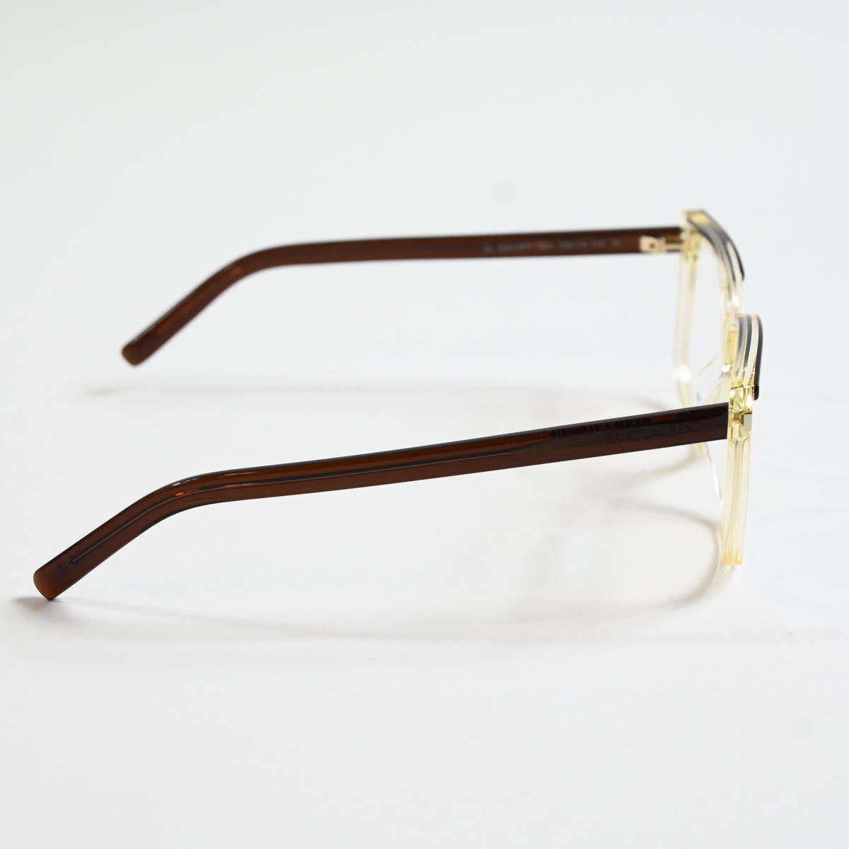 Yves Saint Laurent SL-599O 004 Mens Authentic Eyeglasses Yellow/Brown, 58 - New
