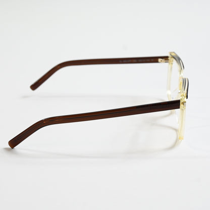 Yves Saint Laurent SL-599O 004 Mens Authentic Eyeglasses Yellow/Brown, 58 - New