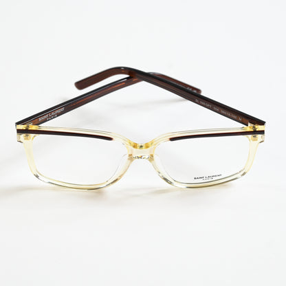 Yves Saint Laurent SL-599O 004 Mens Authentic Eyeglasses Yellow/Brown, 58 - New