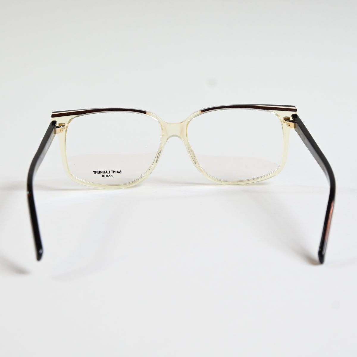 Yves Saint Laurent SL-599O 004 Mens Authentic Eyeglasses Yellow/Brown, 58 - New