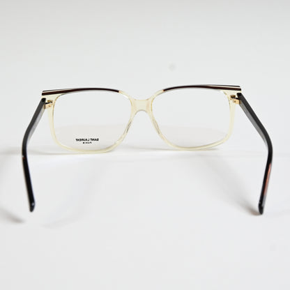Yves Saint Laurent SL-599O 004 Mens Authentic Eyeglasses Yellow/Brown, 58 - New