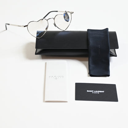 Yves Saint Laurent SL-301S-LOULOU 013 Unisex Authentic Eyeglasses Silver, 52 New